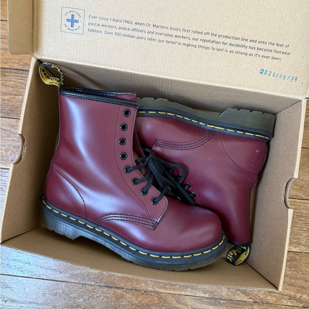 Dr. Martens Cherry Red Leather Boots